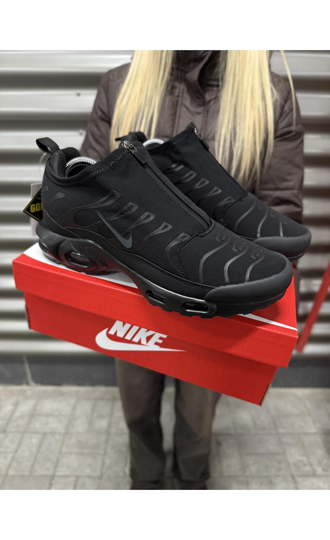 Чоловічі кросівки  Термо кросівки nike air plus tn plus з мембраною gore tex (3156-1)