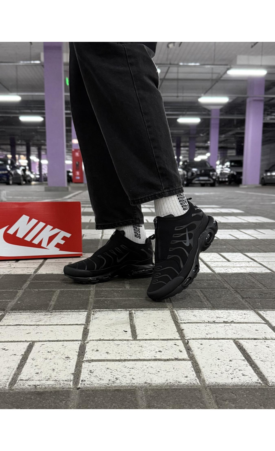 Чоловічі кросівки  Термо кросівки nike air plus tn plus з мембраною gore tex (3156-1)