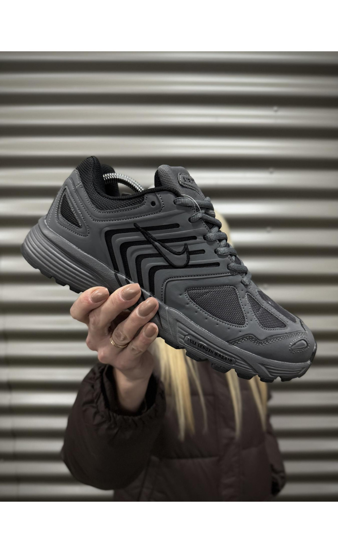 Чоловічі кросівки  Термо кросівки nike air pegasus k, темно сірі (2987-8)