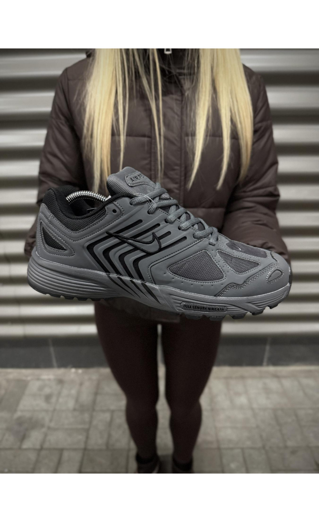 Чоловічі кросівки  Термо кросівки nike air pegasus k, темно сірі (2987-8)