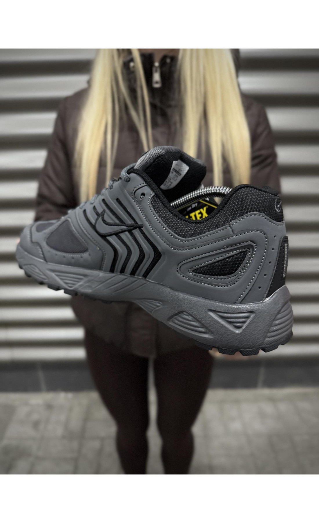 Чоловічі кросівки  Термо кросівки nike air pegasus k, темно сірі (2987-8)