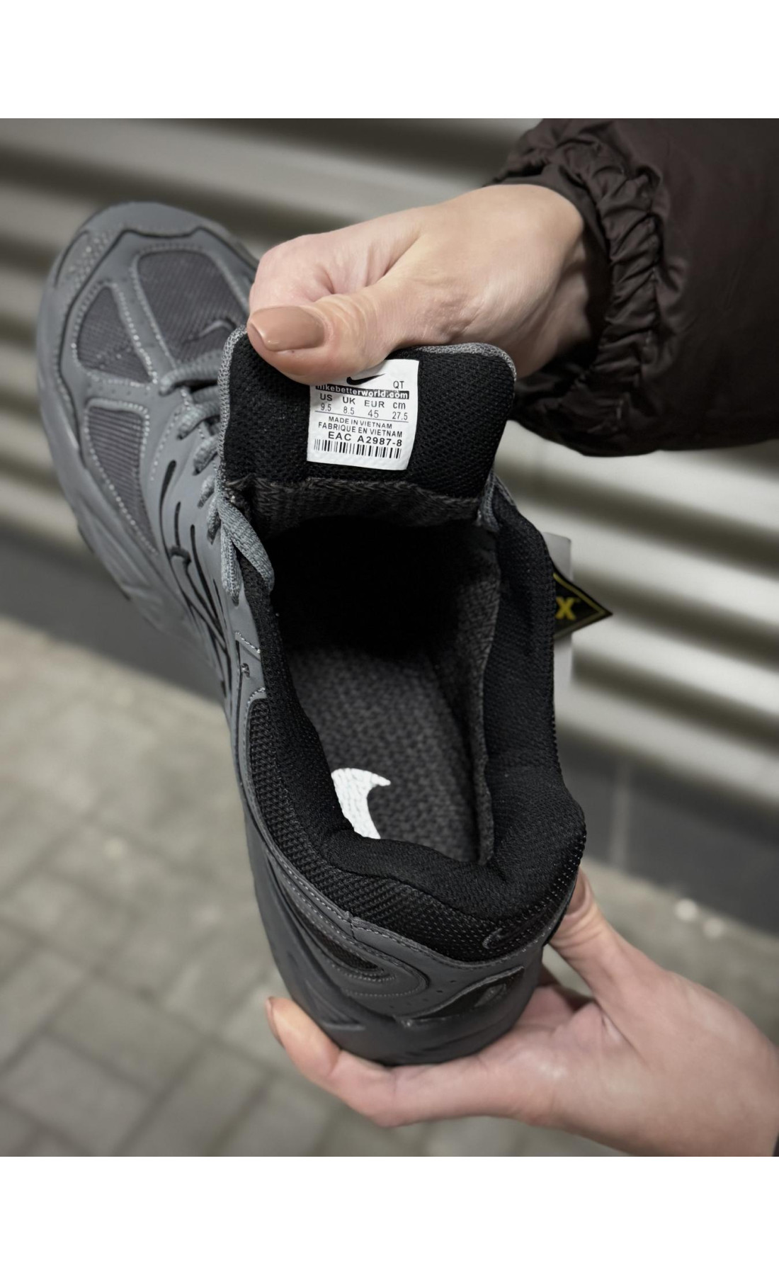 Чоловічі кросівки  Термо кросівки nike air pegasus k, темно сірі (2987-8)