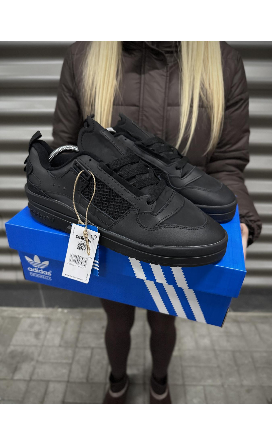 Чоловічі кросівки  Кросівки adidas forum ie (all black) (3210-1)