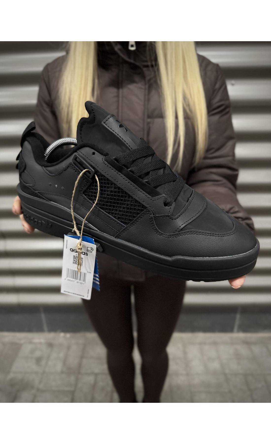 Чоловічі кросівки  Кросівки adidas forum ie (all black) (3210-1)