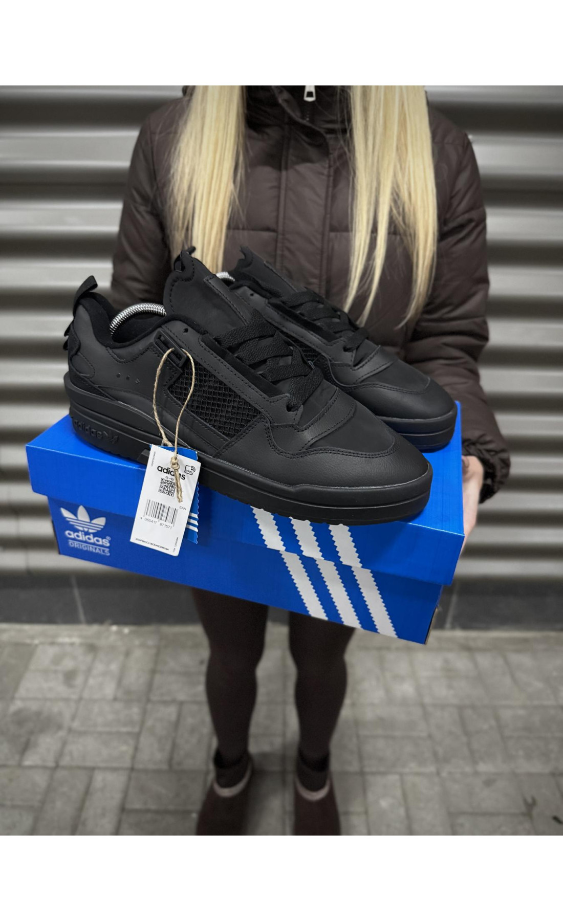 Чоловічі кросівки  Кросівки adidas forum ie (all black) (3210-1)