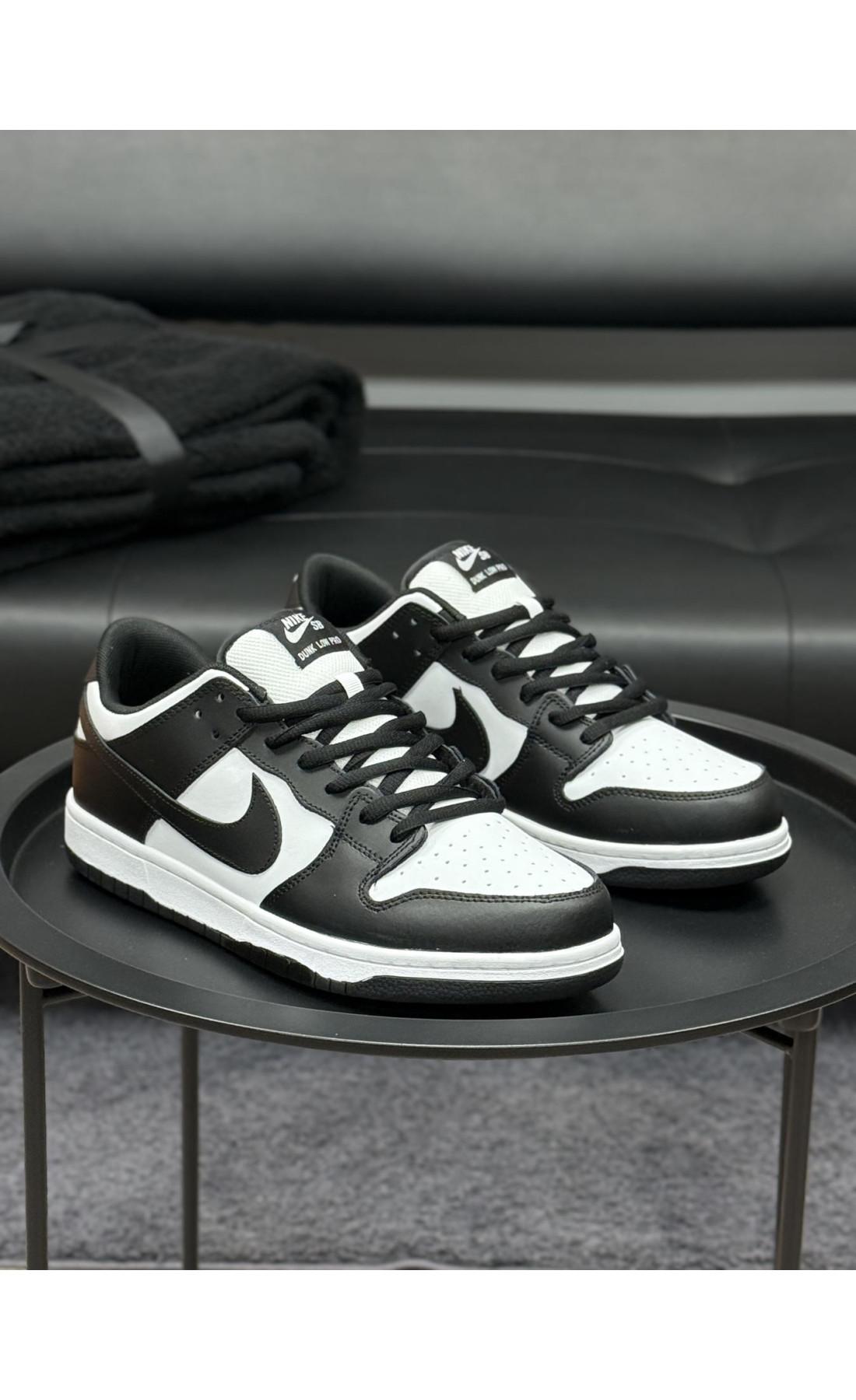 Чоловічі кросівки  Кросівки nike sb dunk low, чорно білі (458-22)