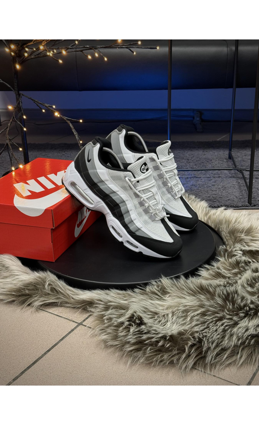 Чоловічі кросівки  Кросівки nike air max , чорно білі (5559-1)