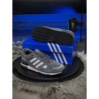 Чоловічі кросівки  Кросівки adidas zx , сірі / замша (767-8)