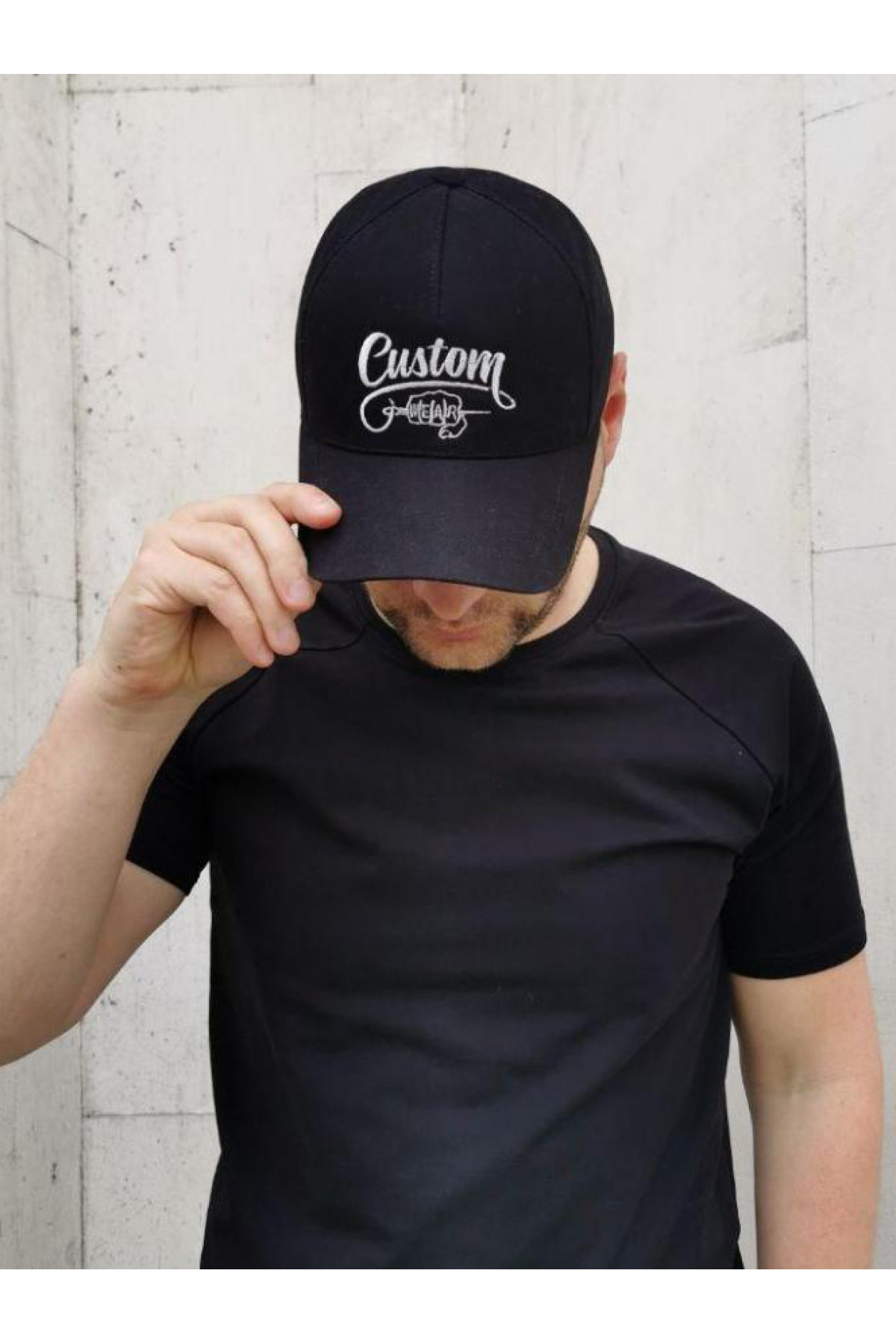 Бейсболка Custom Wear Black White Logo