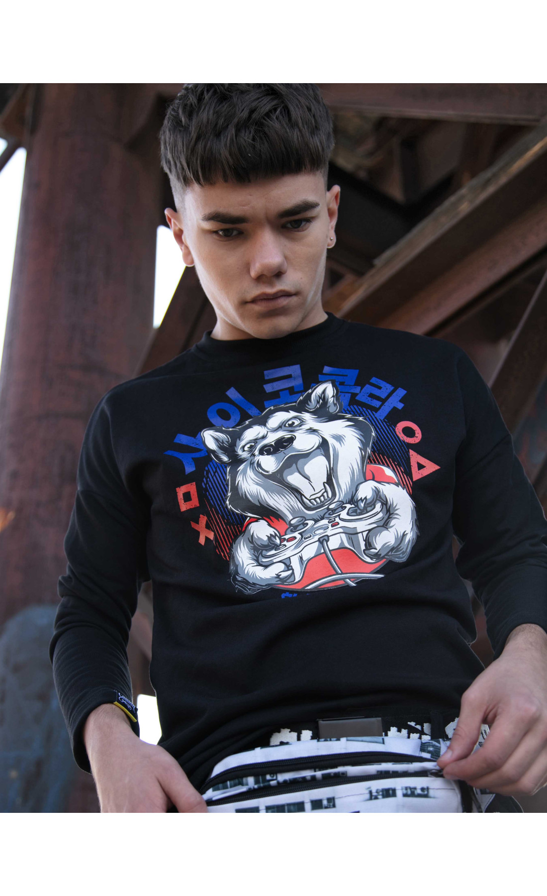 Світшот без начосу Custom Wear  Husky чорний