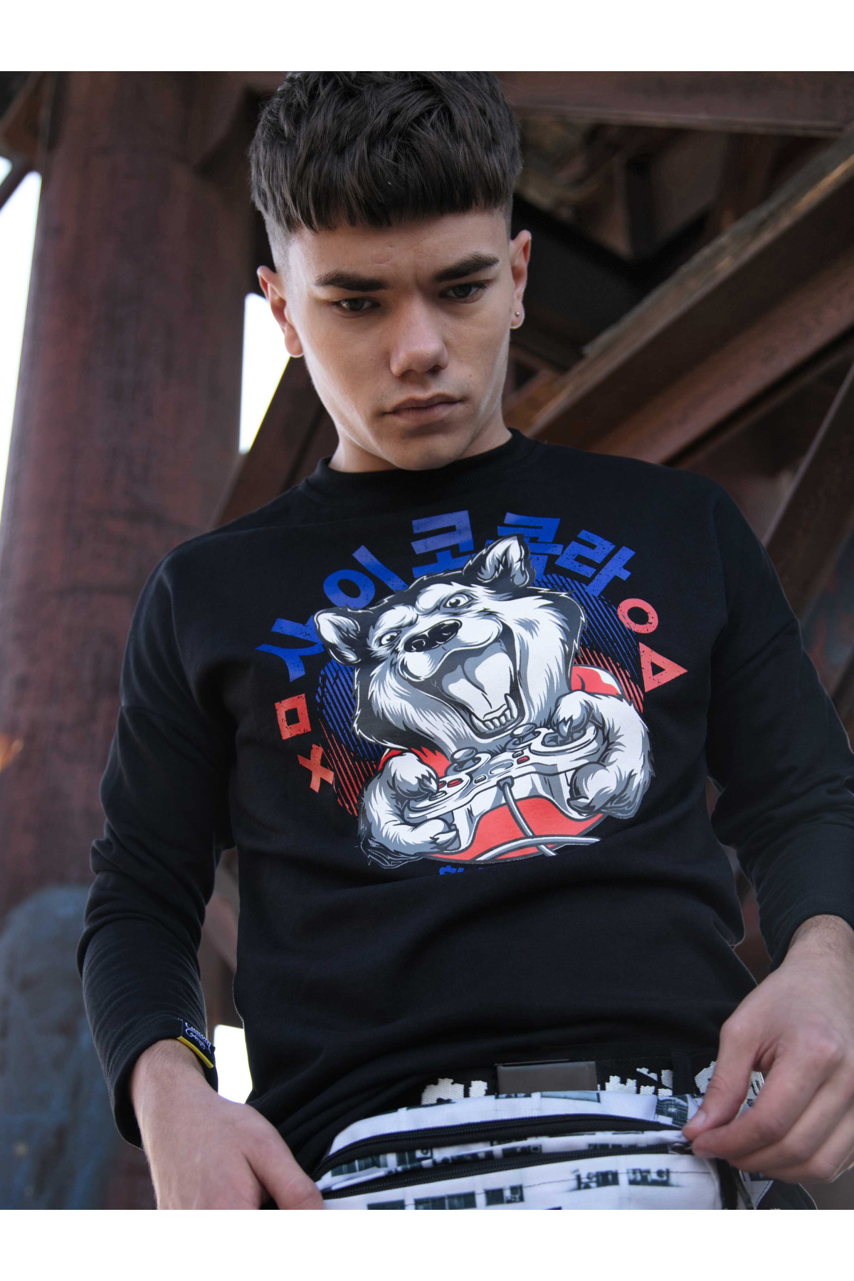 Світшот без начосу Custom Wear  Husky чорний