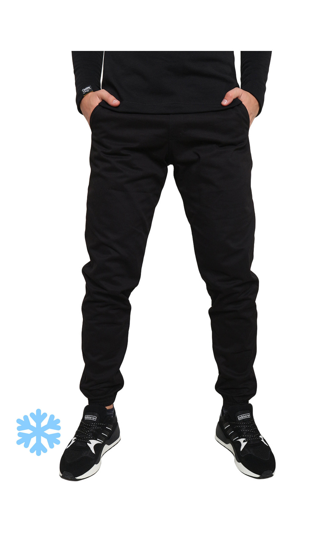 Штани Custom Wear джогери на флісе чорні