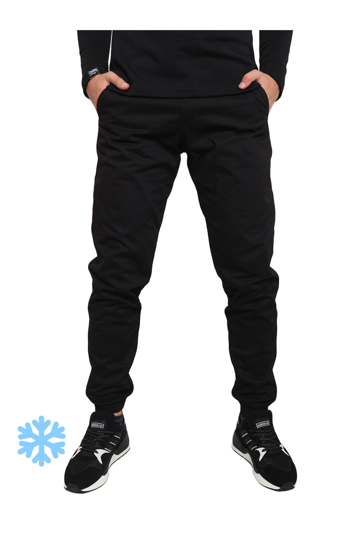 Штани Custom Wear джогери на флісе чорні