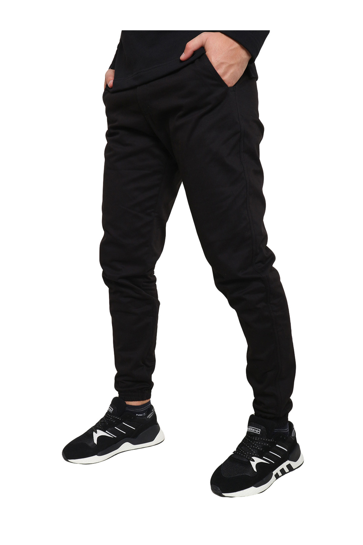 Штани Custom Wear джогери на флісе чорні