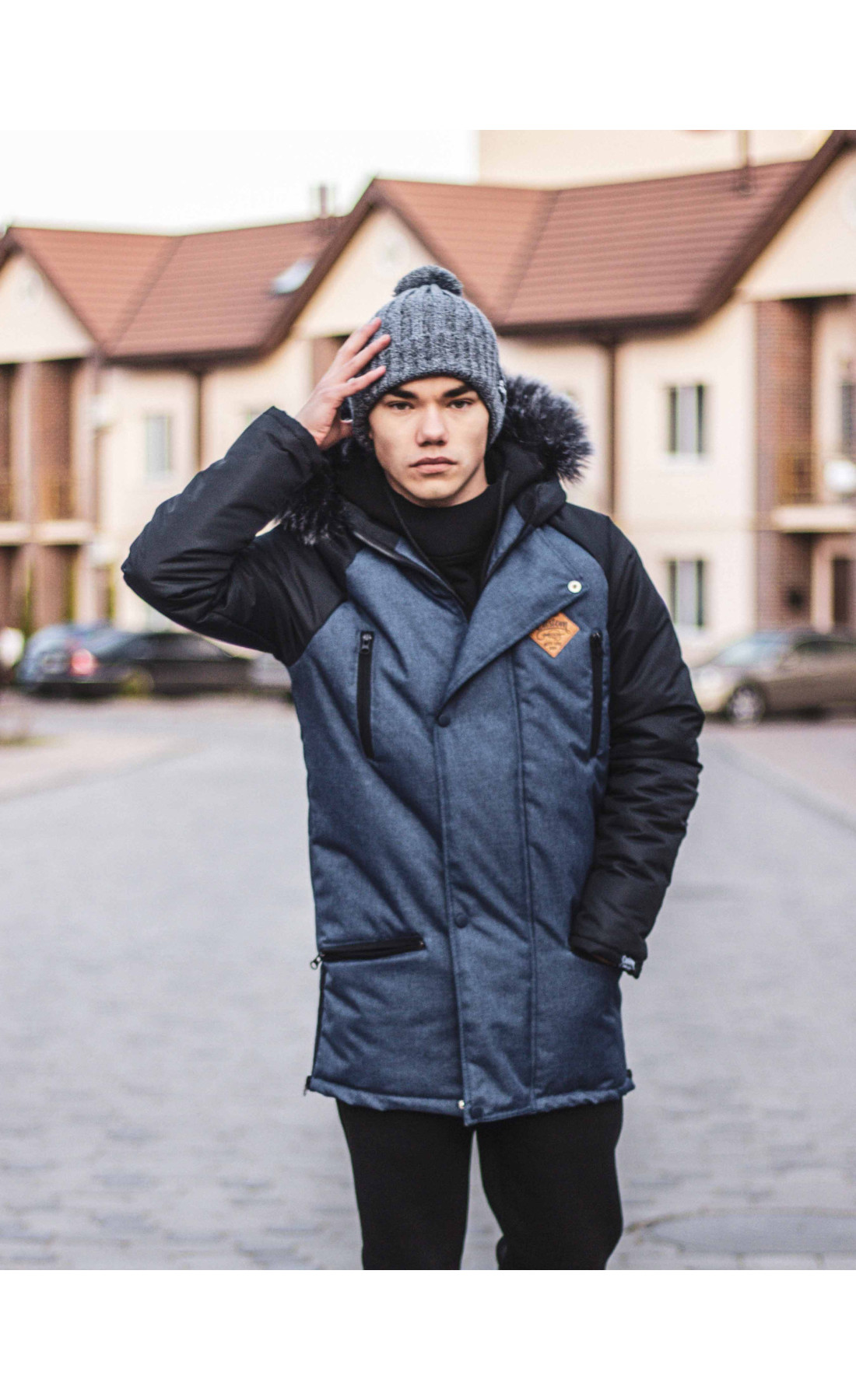 Парка Custom Wear Long Winter, Navy/Black
