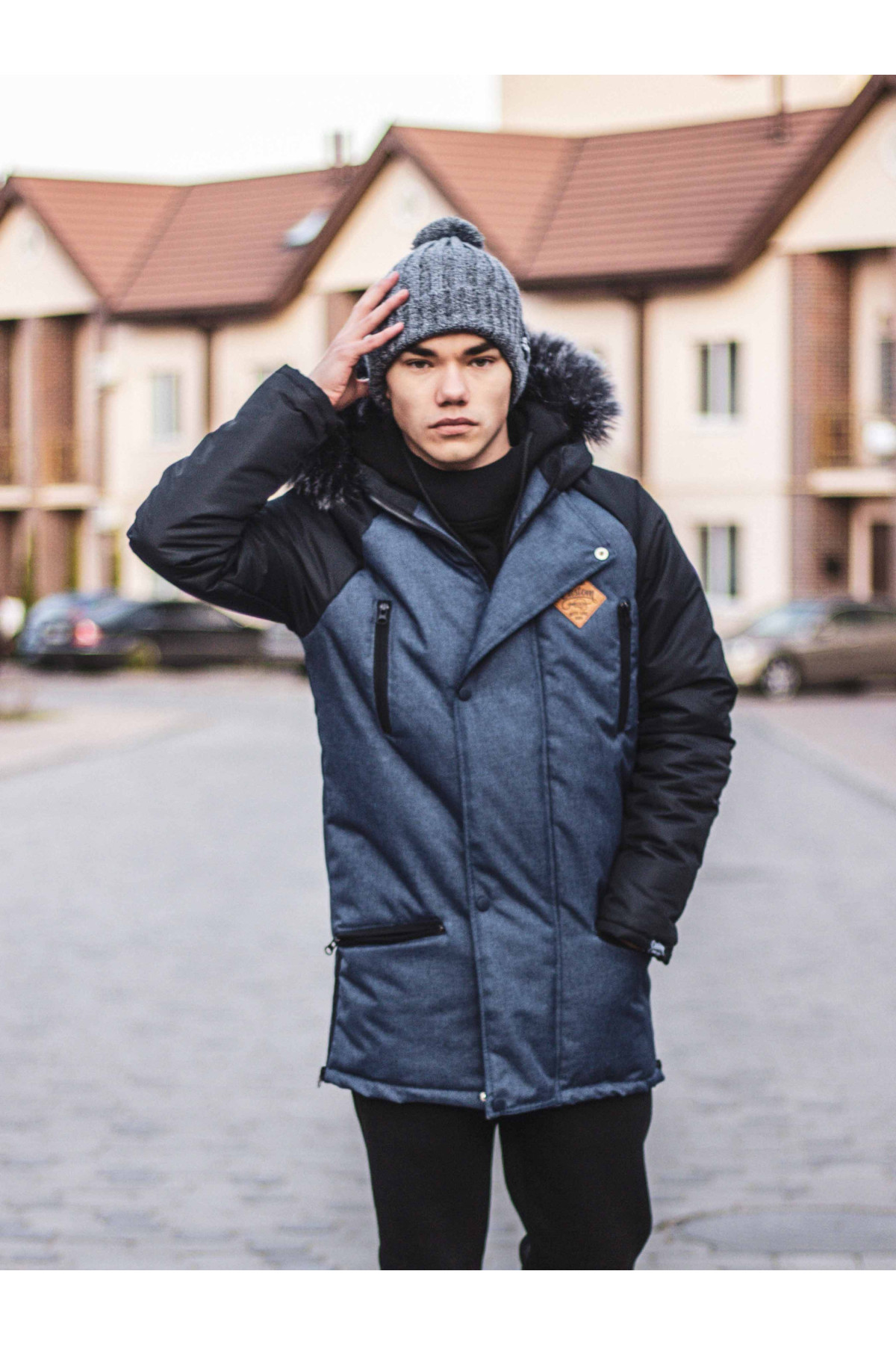 Парка Custom Wear Long Winter, Navy/Black