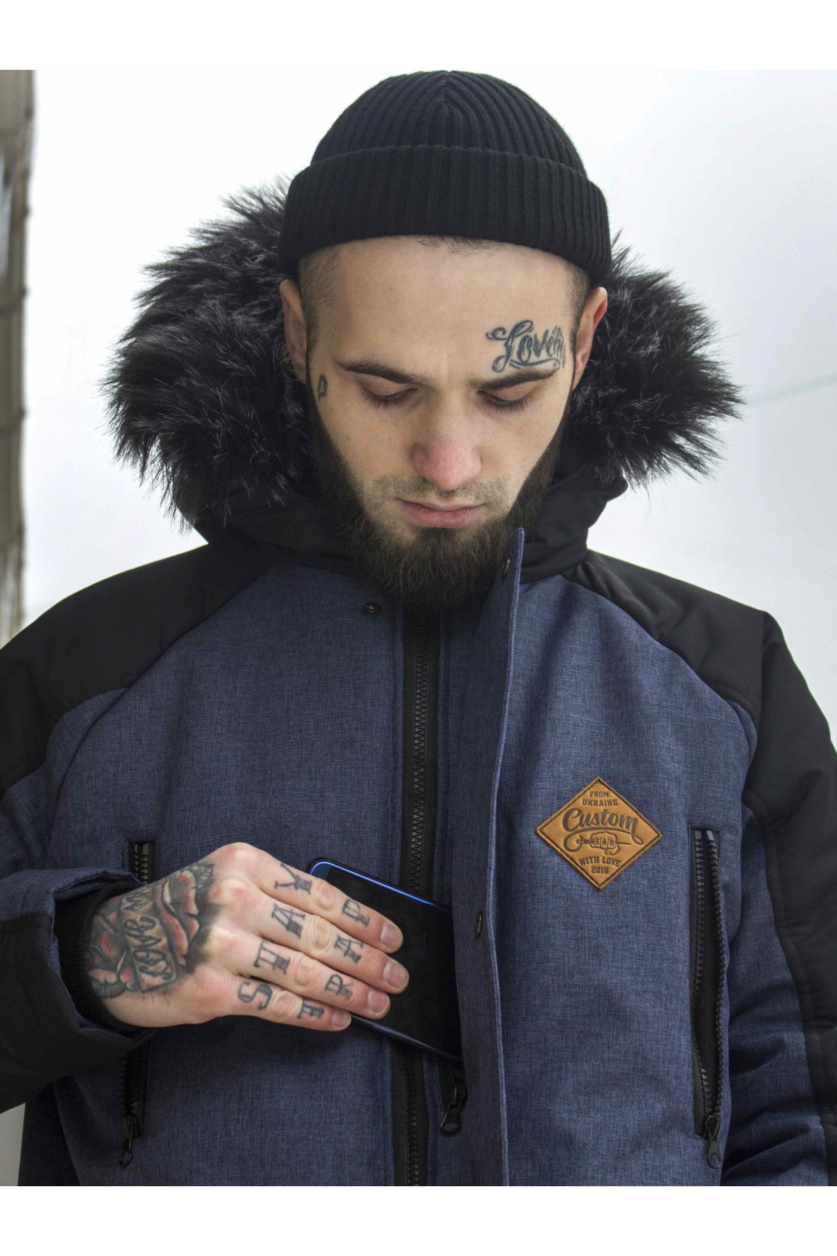 Парка Custom Wear Long Winter, Navy/Black