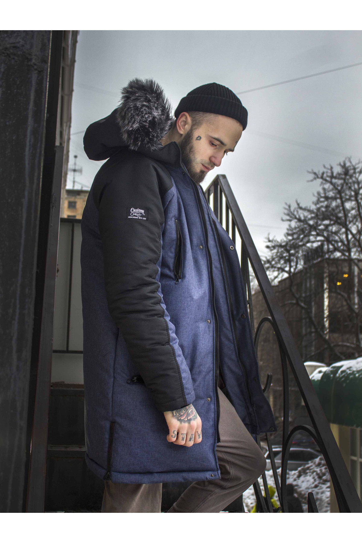 Парка Custom Wear Long Winter, Navy/Black
