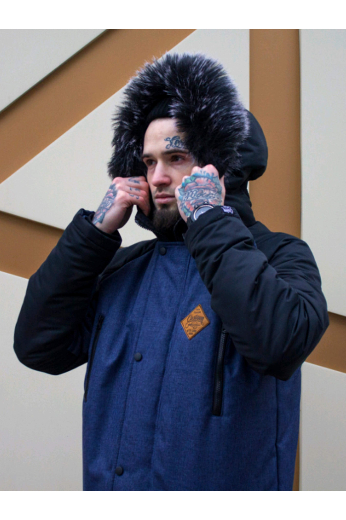 Парка Custom Wear Long Winter, Navy/Black