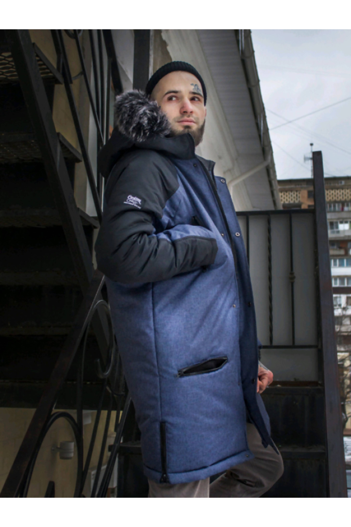 Парка Custom Wear Long Winter, Navy/Black