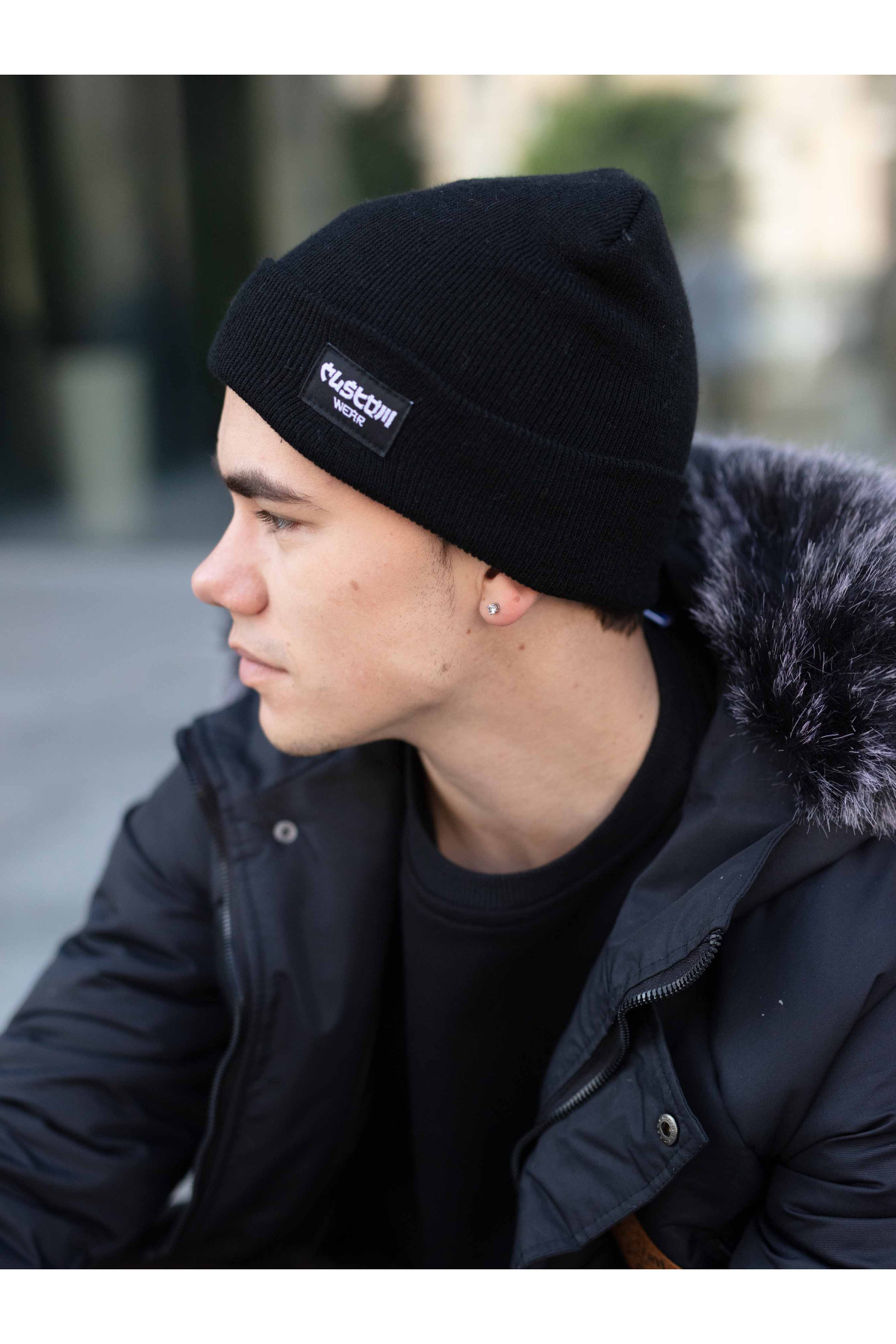 Шапка Custom Wear Big Logo, Black