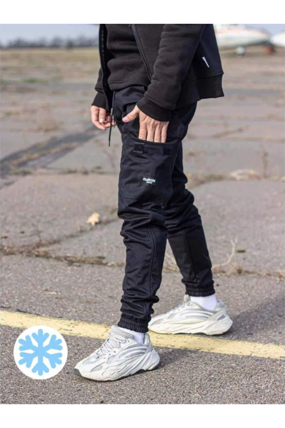 Штани Зимові Карго Преміум Чорні Custom Wear