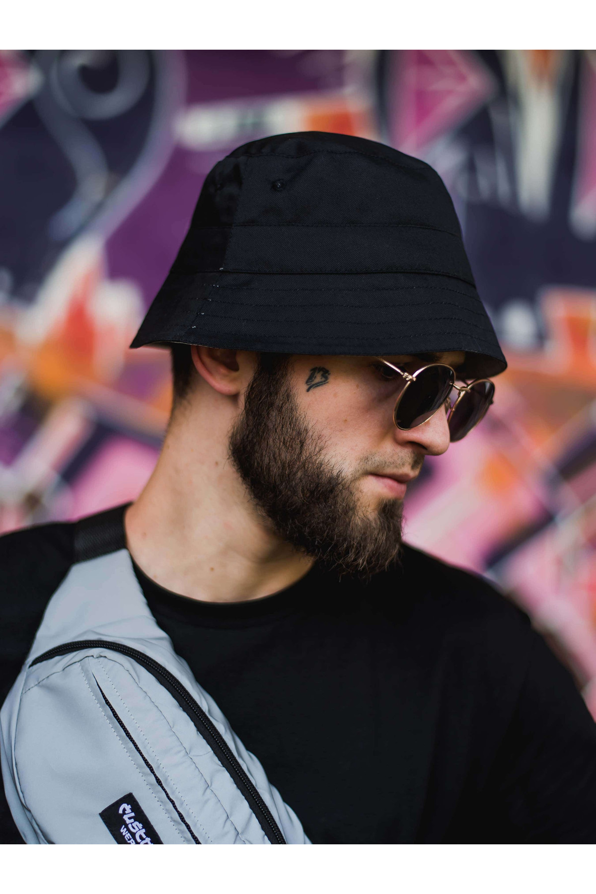 Панама Custom Wear двостороння рефлектив з чорним