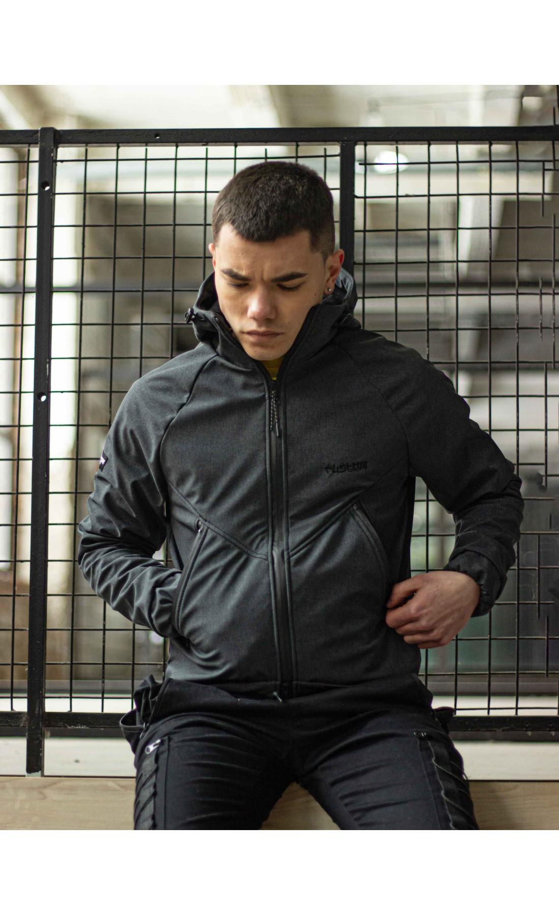 Куртка чоловіча Protection oft hell графіт Custom Wear