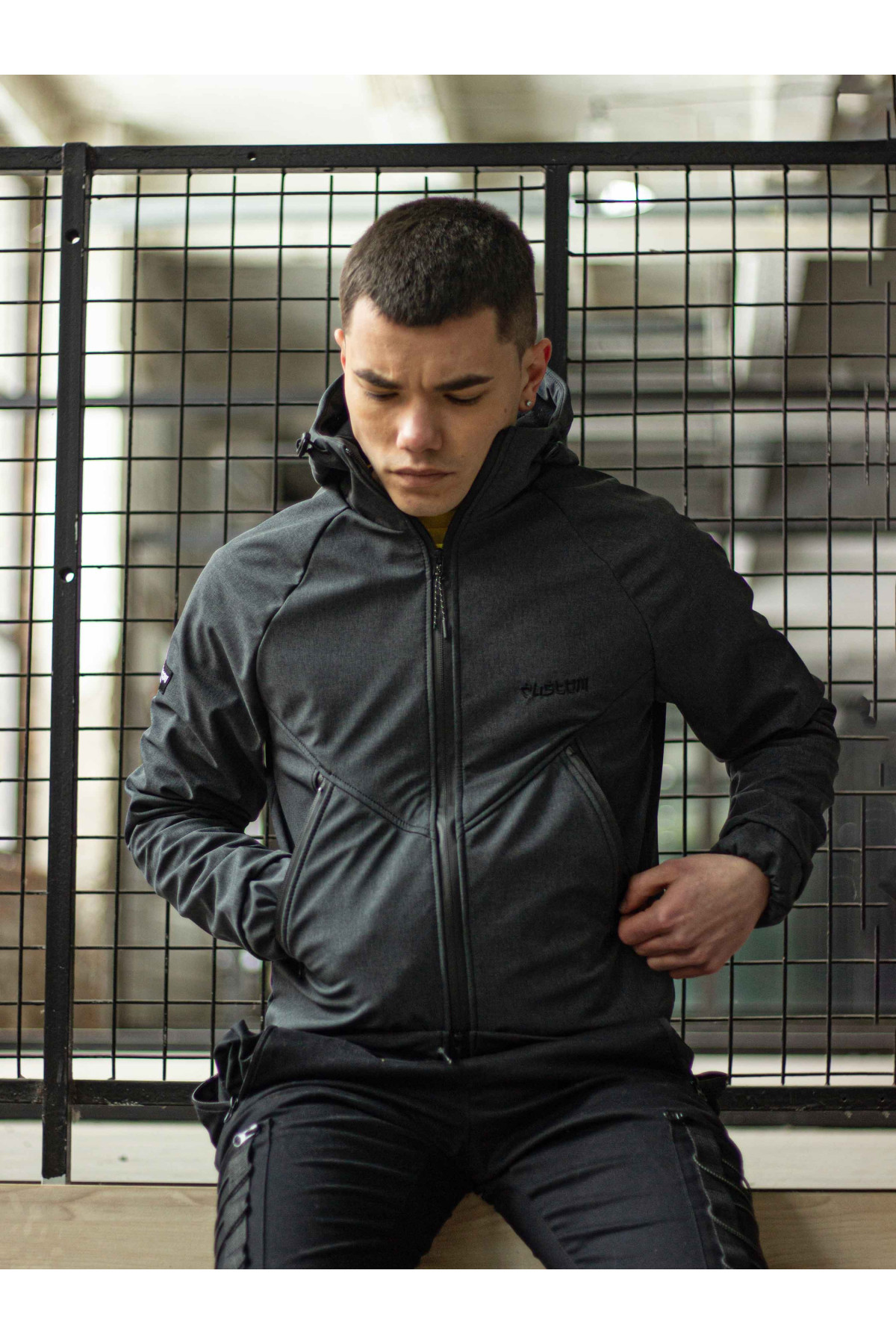 Куртка чоловіча Protection oft hell графіт Custom Wear