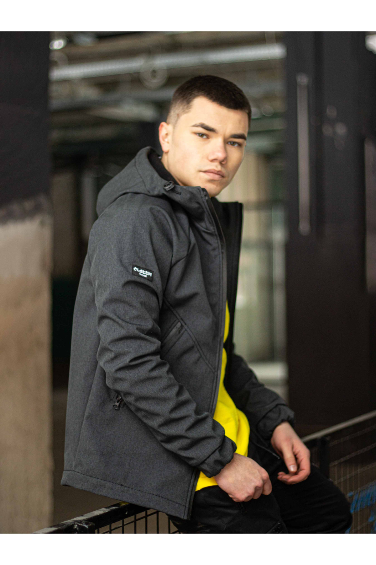 Куртка чоловіча Protection oft hell графіт Custom Wear