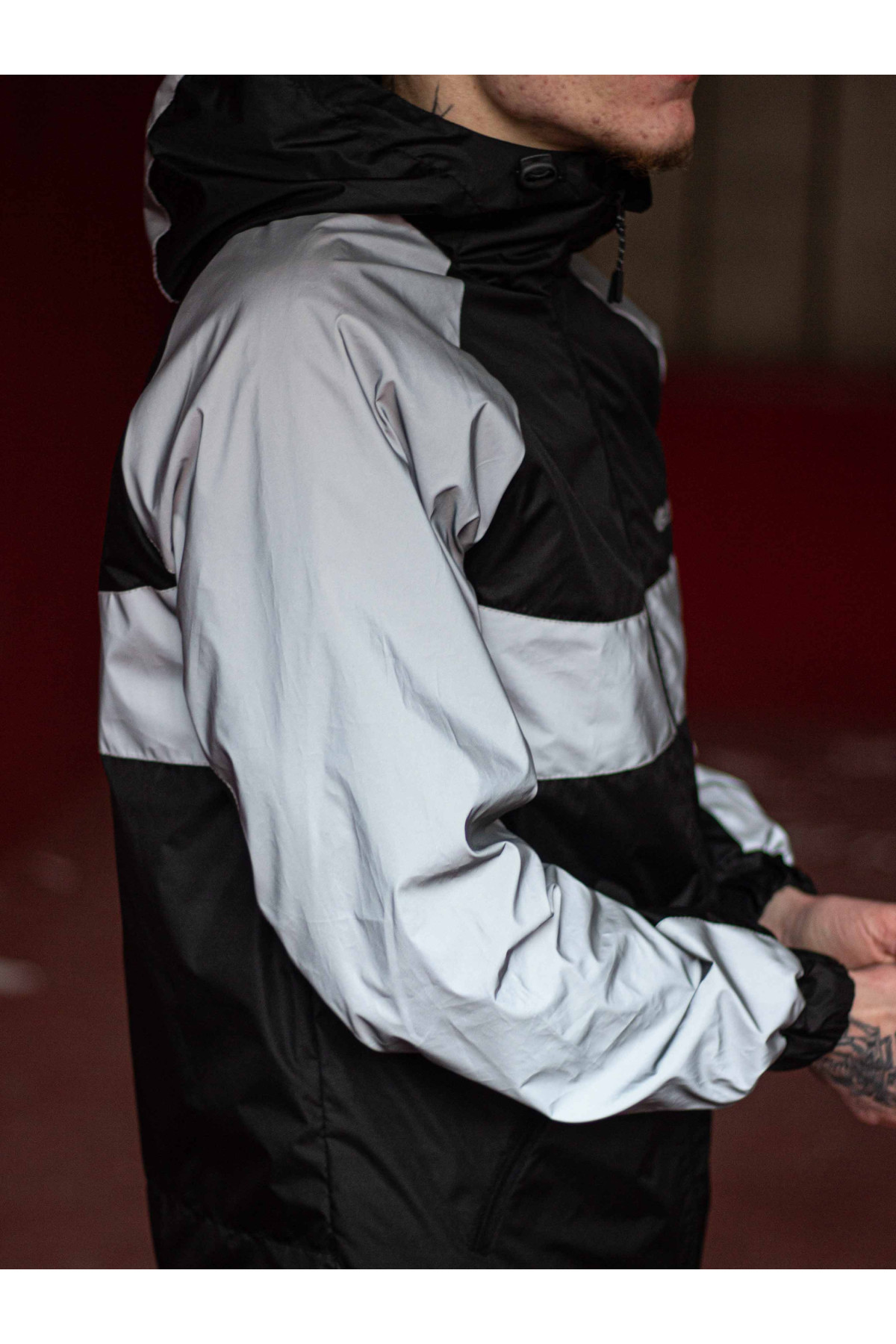 Вітрівка чоловіча Athletic чорна/рефлективна Custom Wear