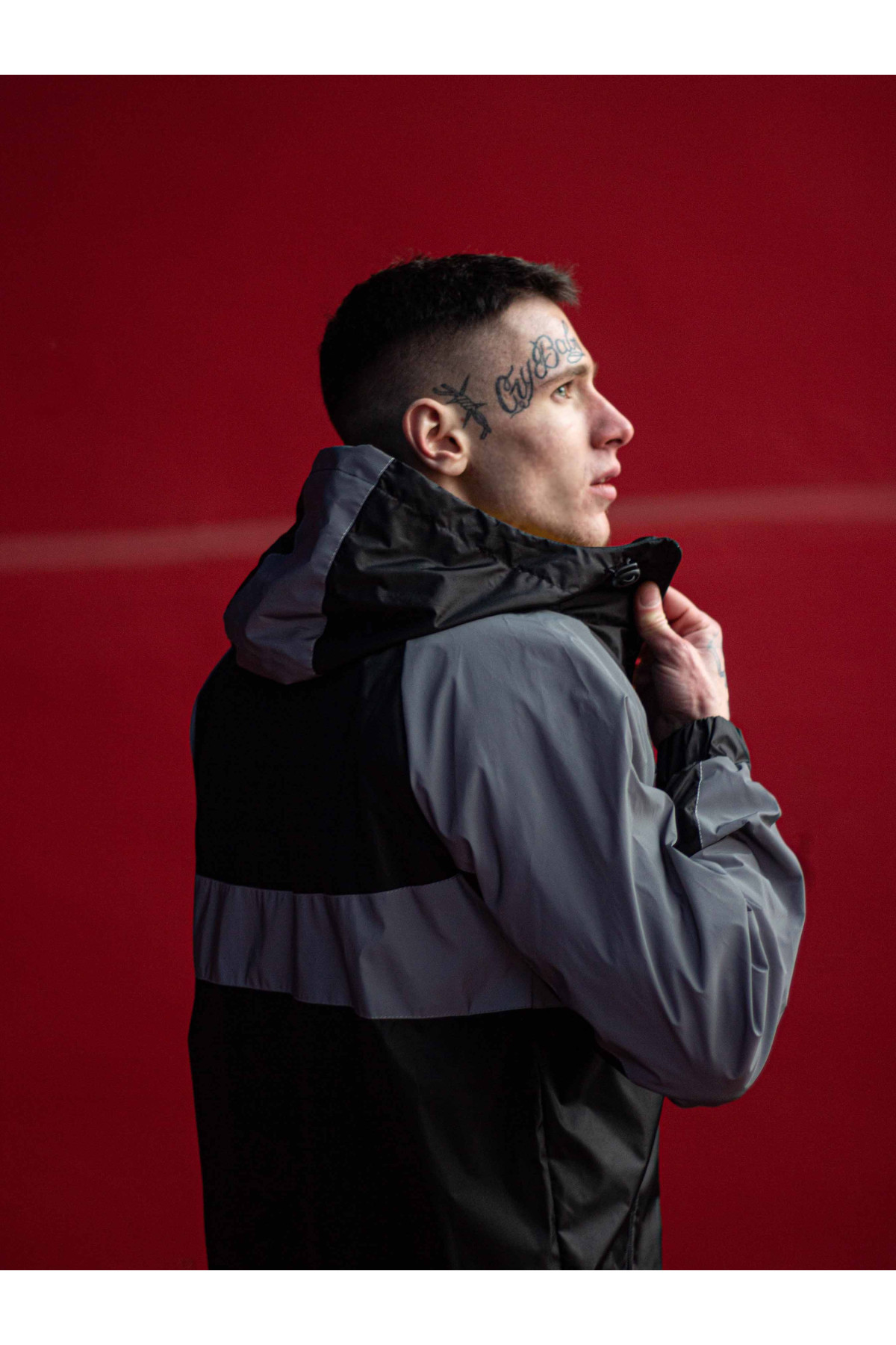 Вітрівка чоловіча Athletic чорна/рефлективна Custom Wear