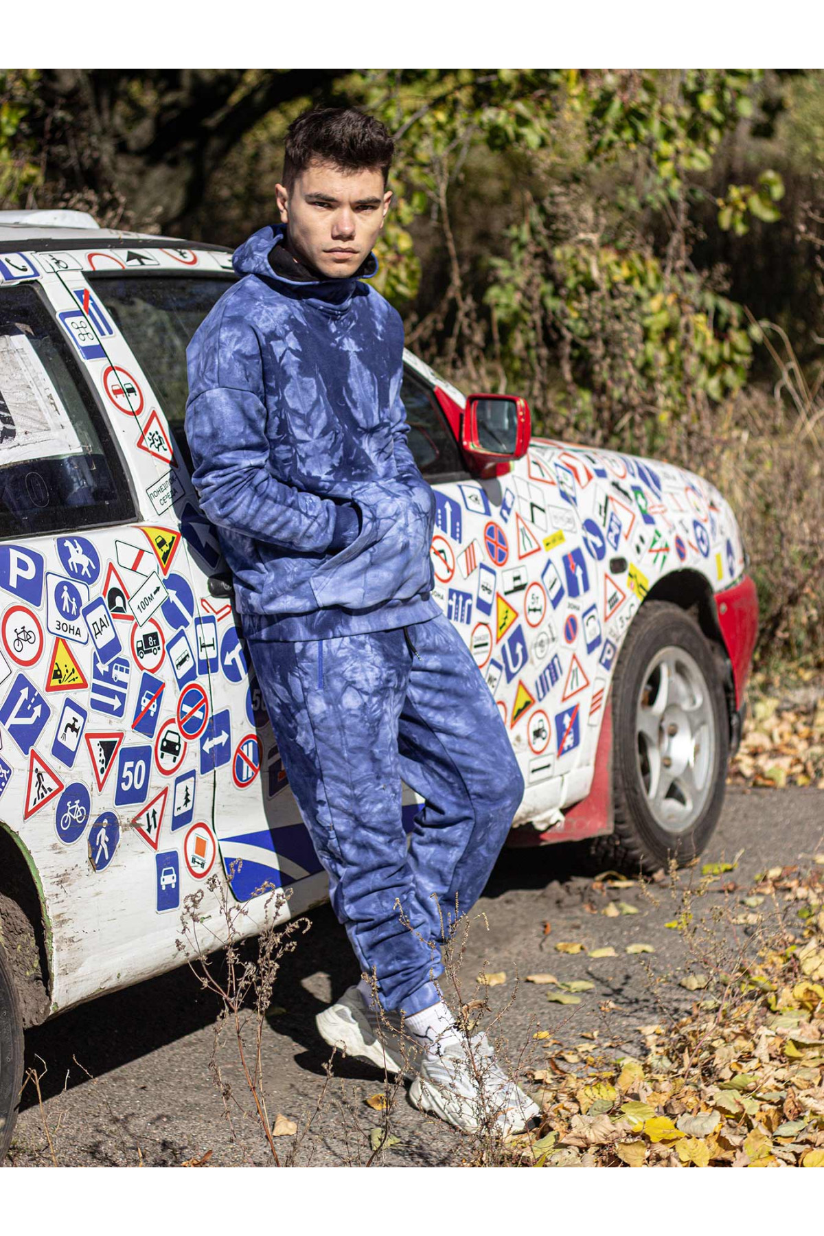 Штани спортивні Тай Дай сині Custom Wear