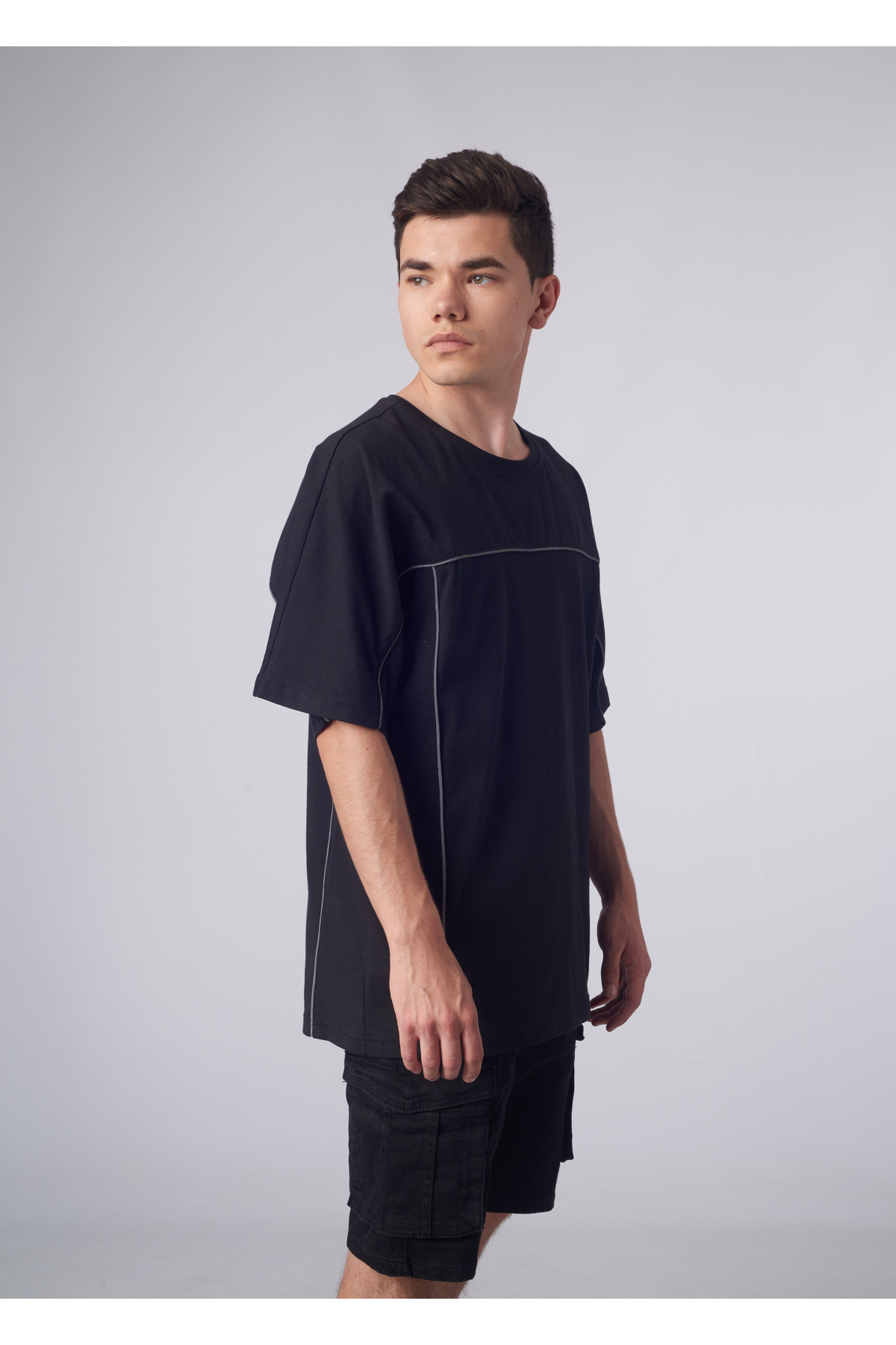Футболка Оверсайзова Ronin Custom Wear рефлективна чорна