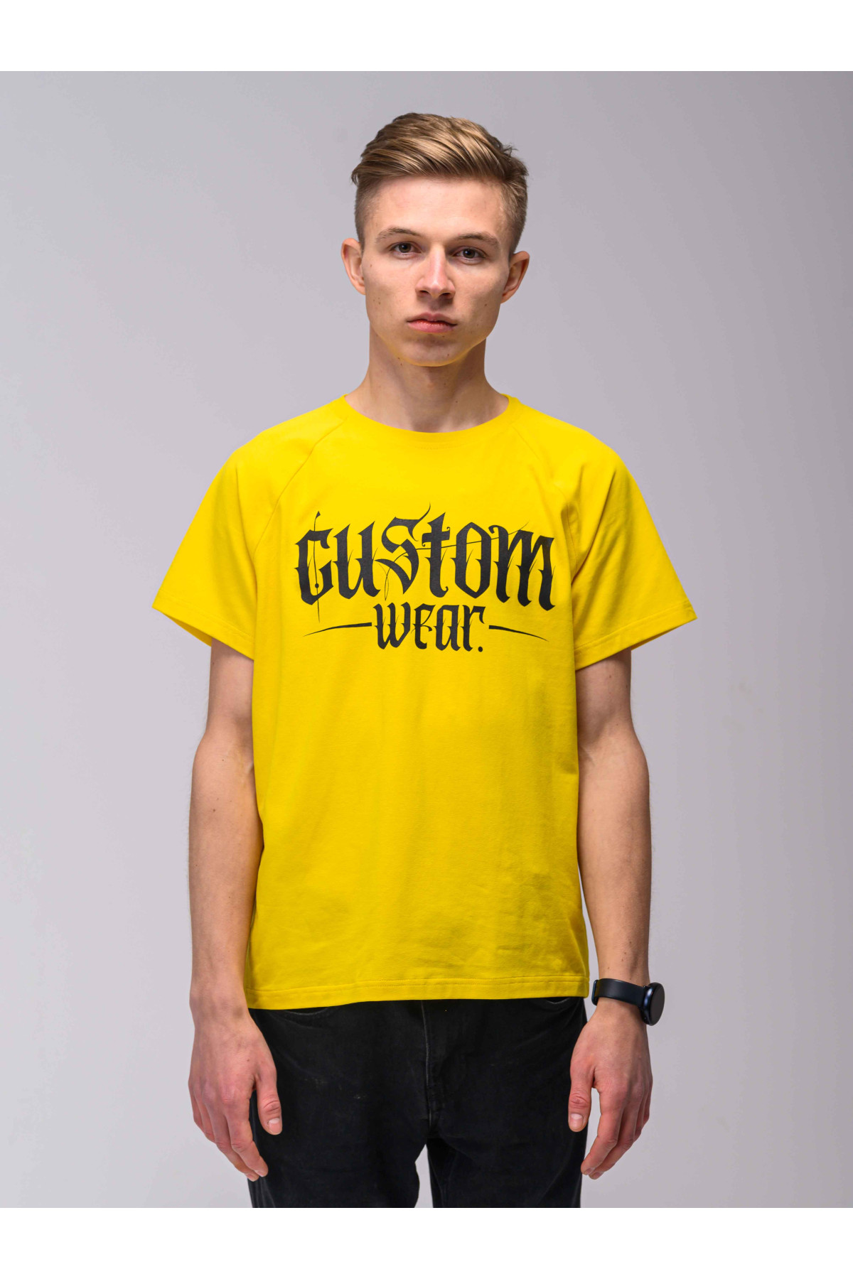 Футболка жовта Gothic logo Custom Wear