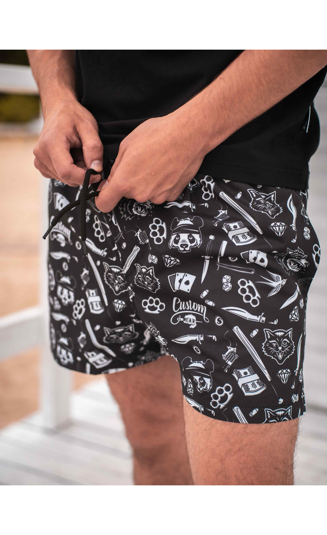 Шорти купальні Trash Black Custom Wear