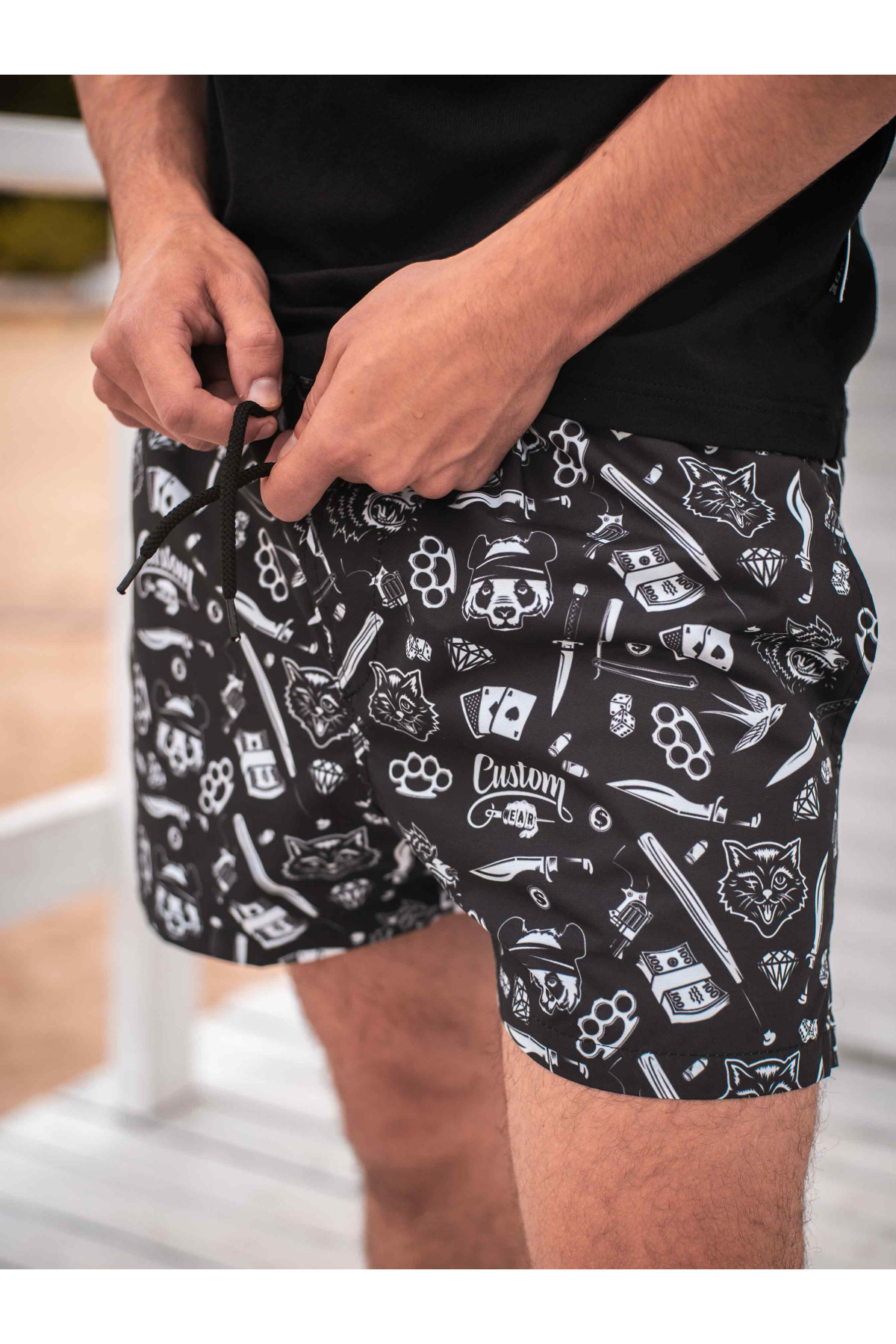 Шорти купальні Trash Black Custom Wear