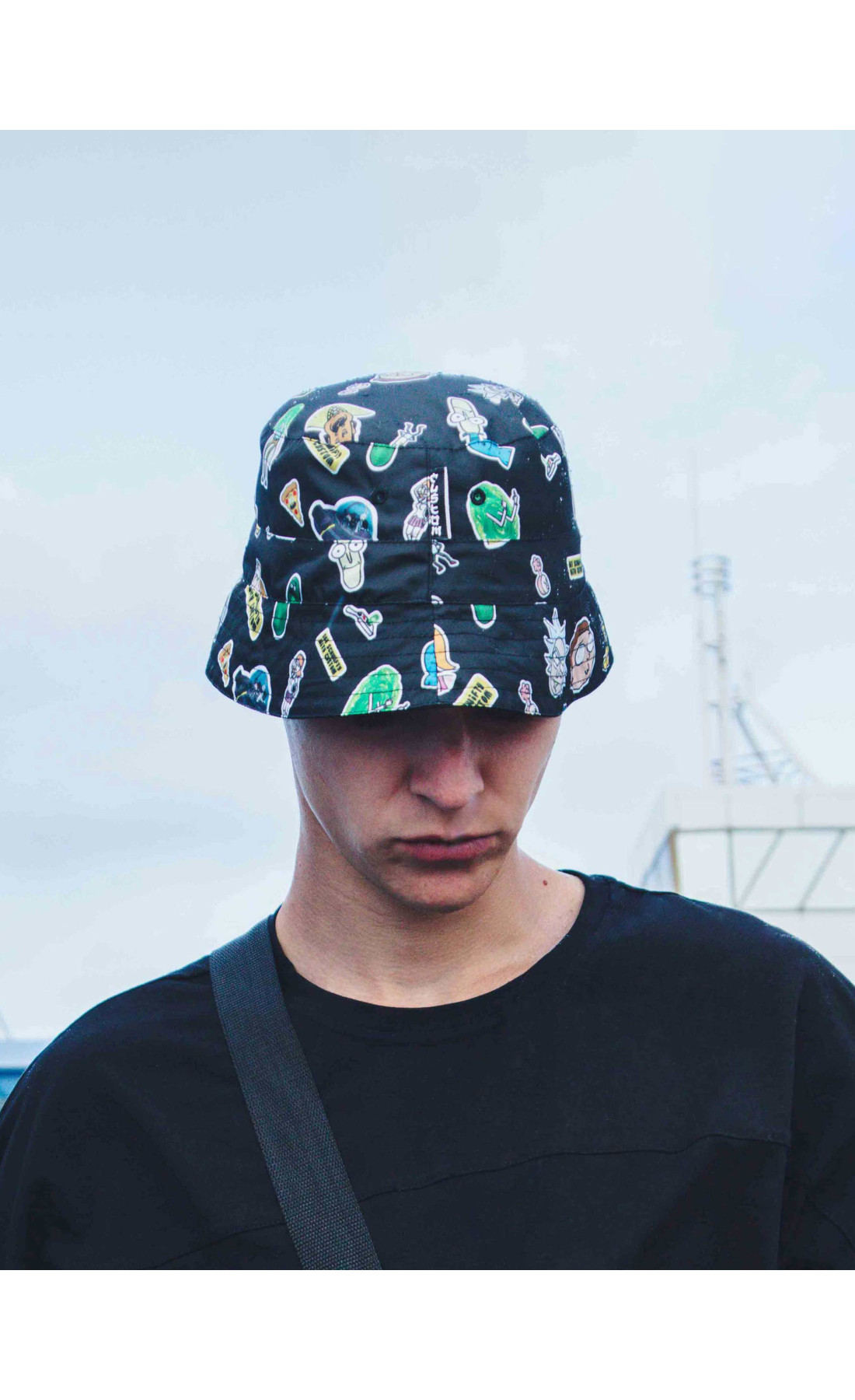 Панама Custom Wear двостороння Rick and Morty чорна