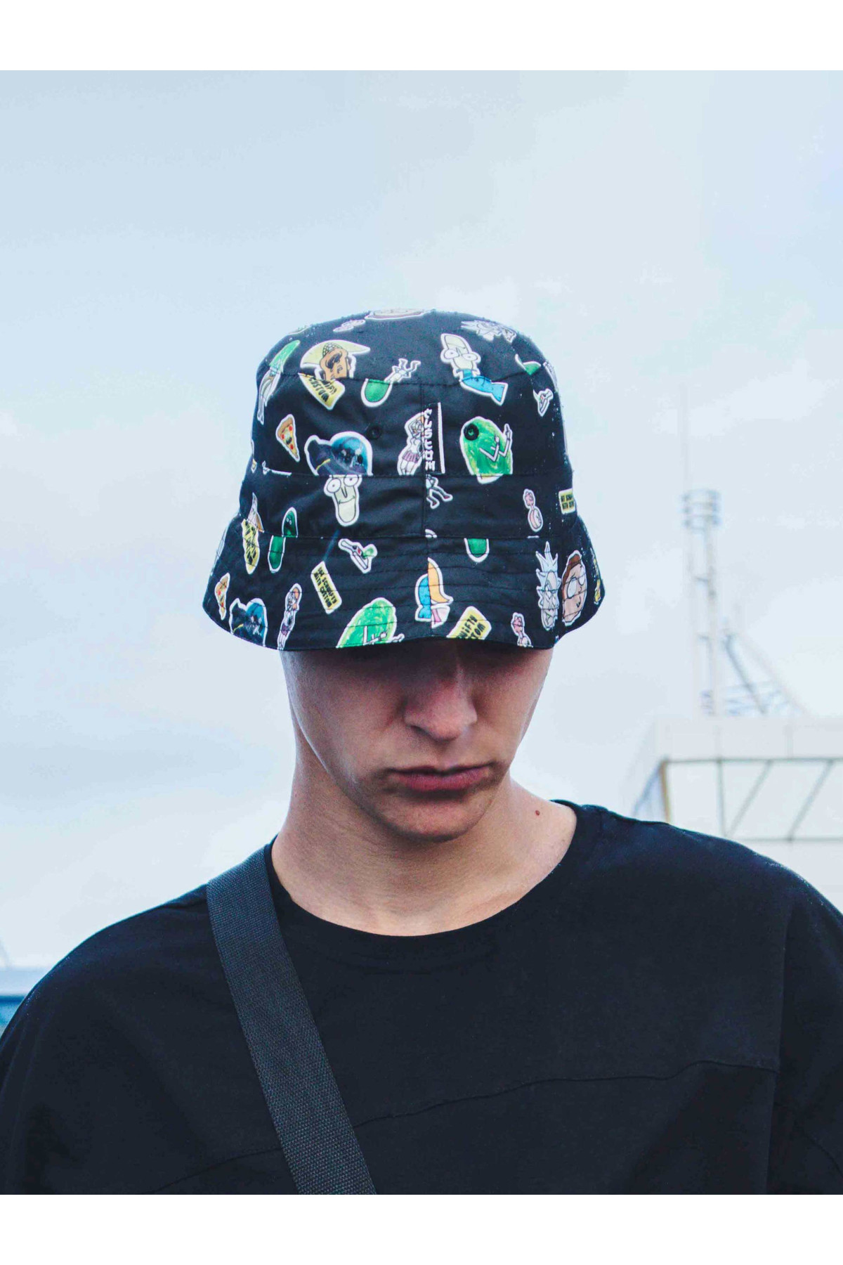 Панама Custom Wear двостороння Rick and Morty чорна