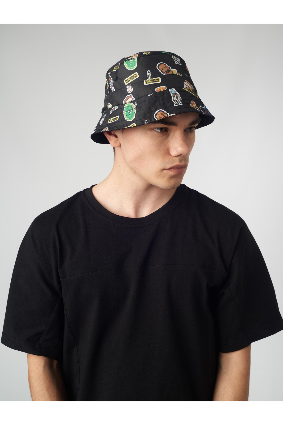 Панама Custom Wear двостороння Rick and Morty чорна