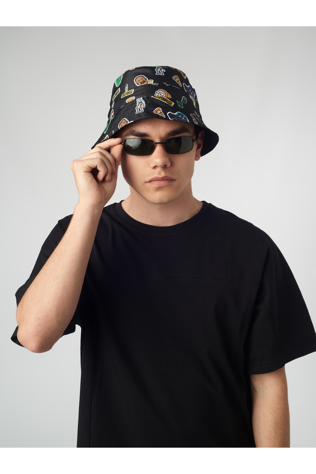 Панама Custom Wear двостороння Rick and Morty чорна