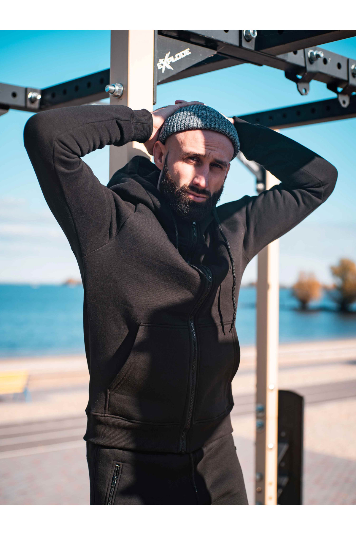 Зіпер Custom Wear з начосом чорний