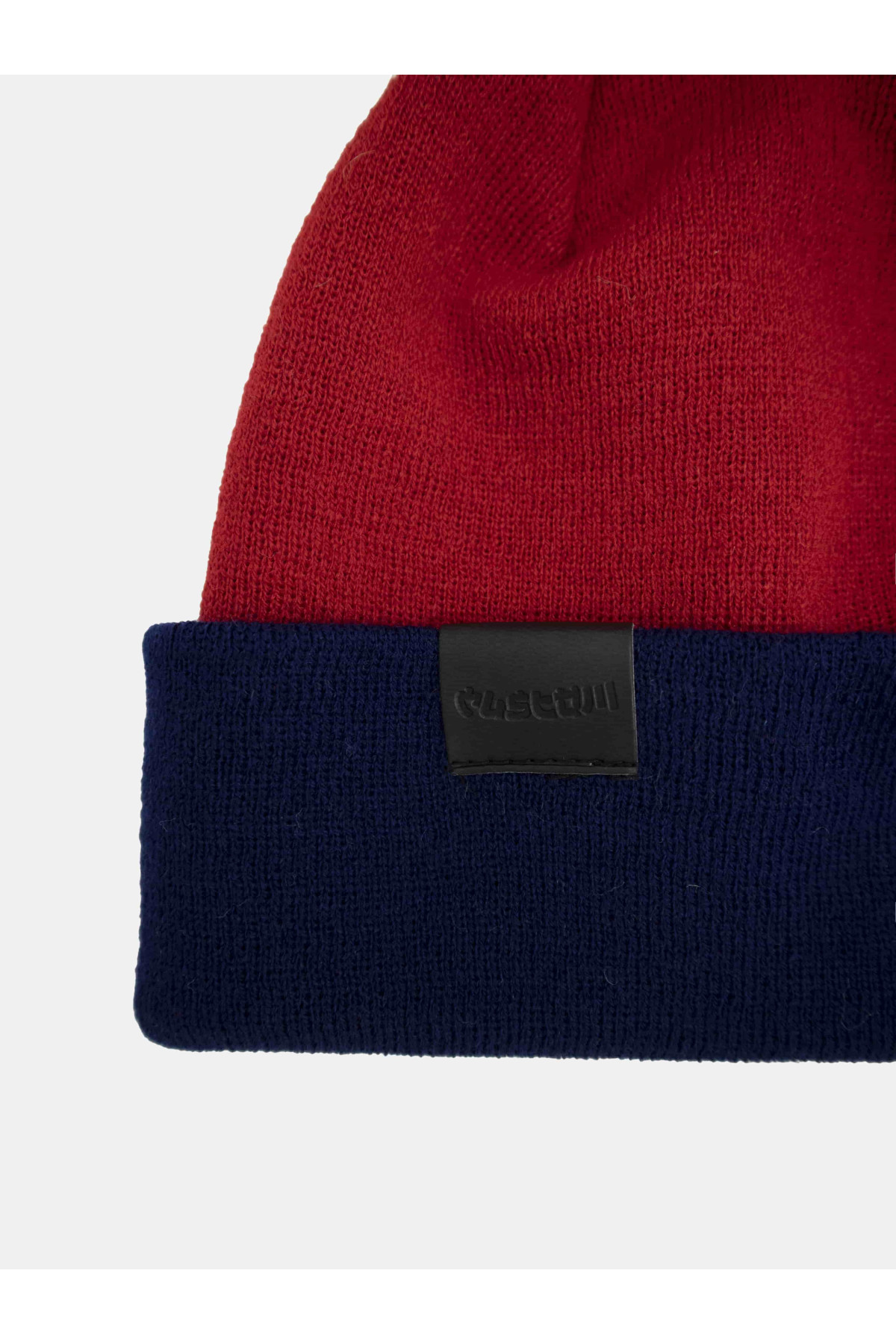 Шапка Custom Wear з бумбоном червона з синім