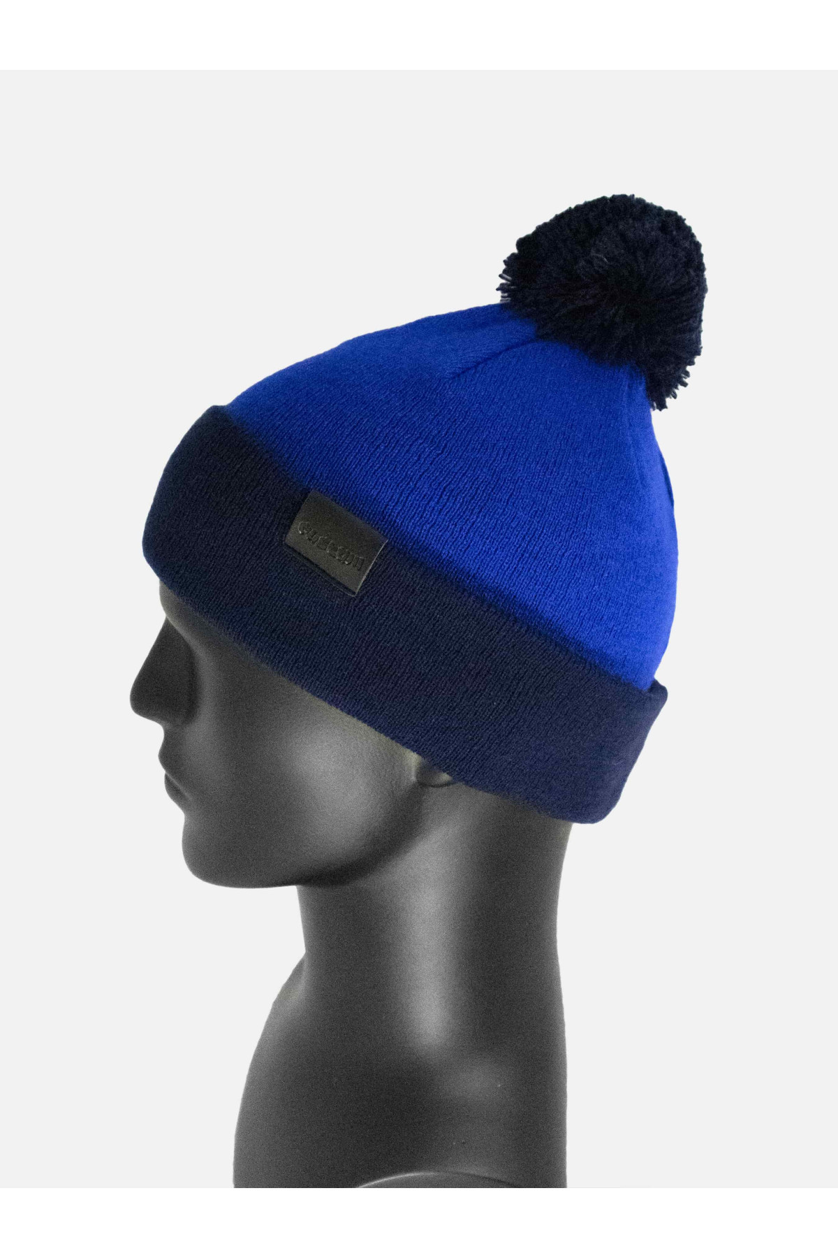 Шапка Custom Wear з бумбоном електрик із синім