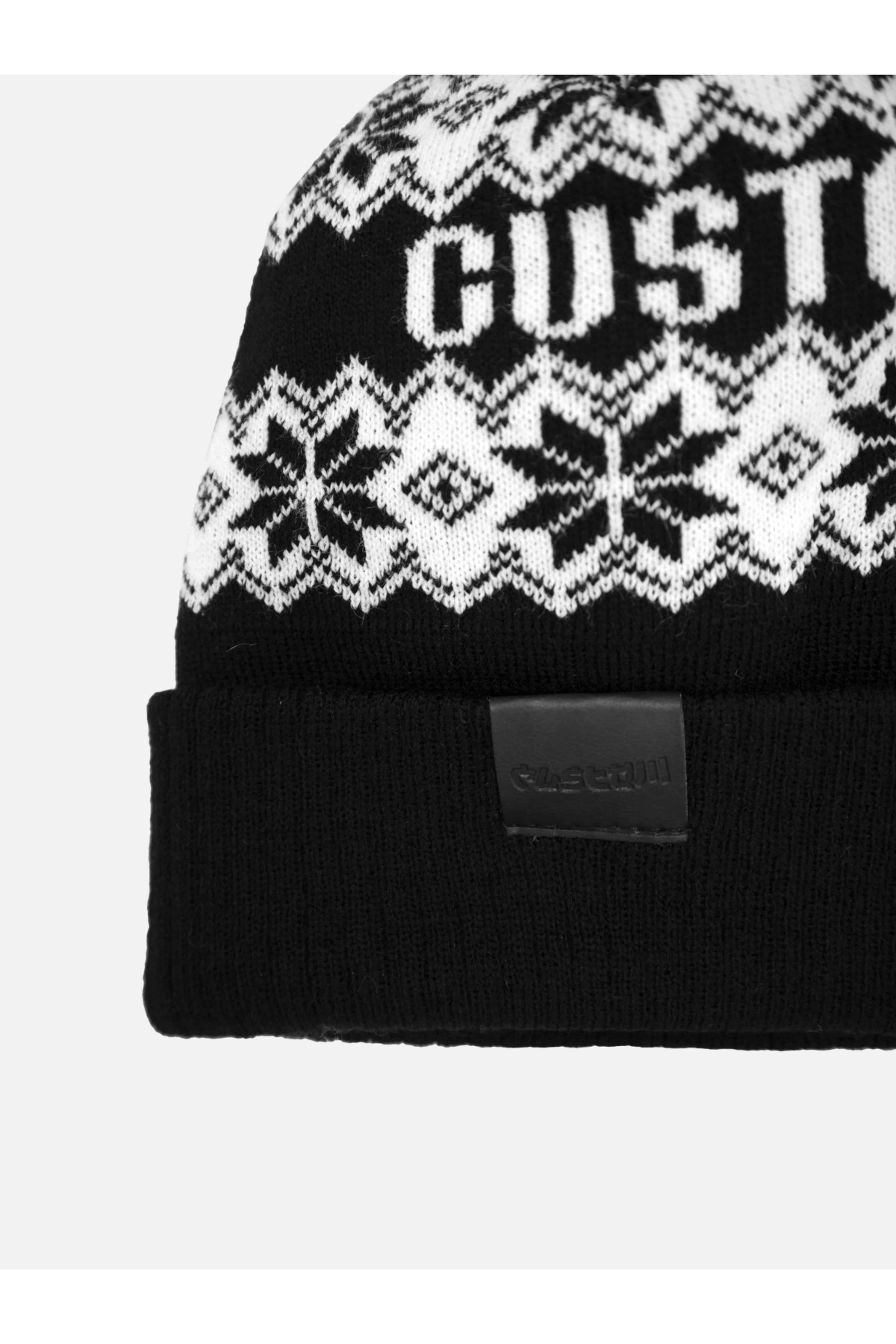 Шапка Custom Wear Iceland з бубоном чорна