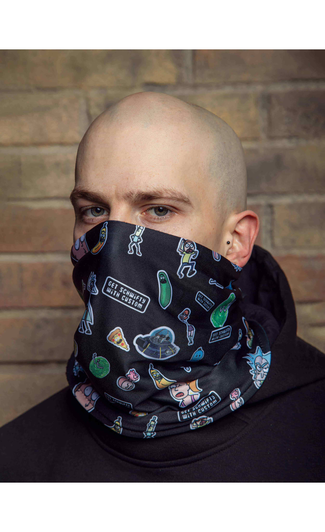 Баф Custom Wear Rick and Morty Black