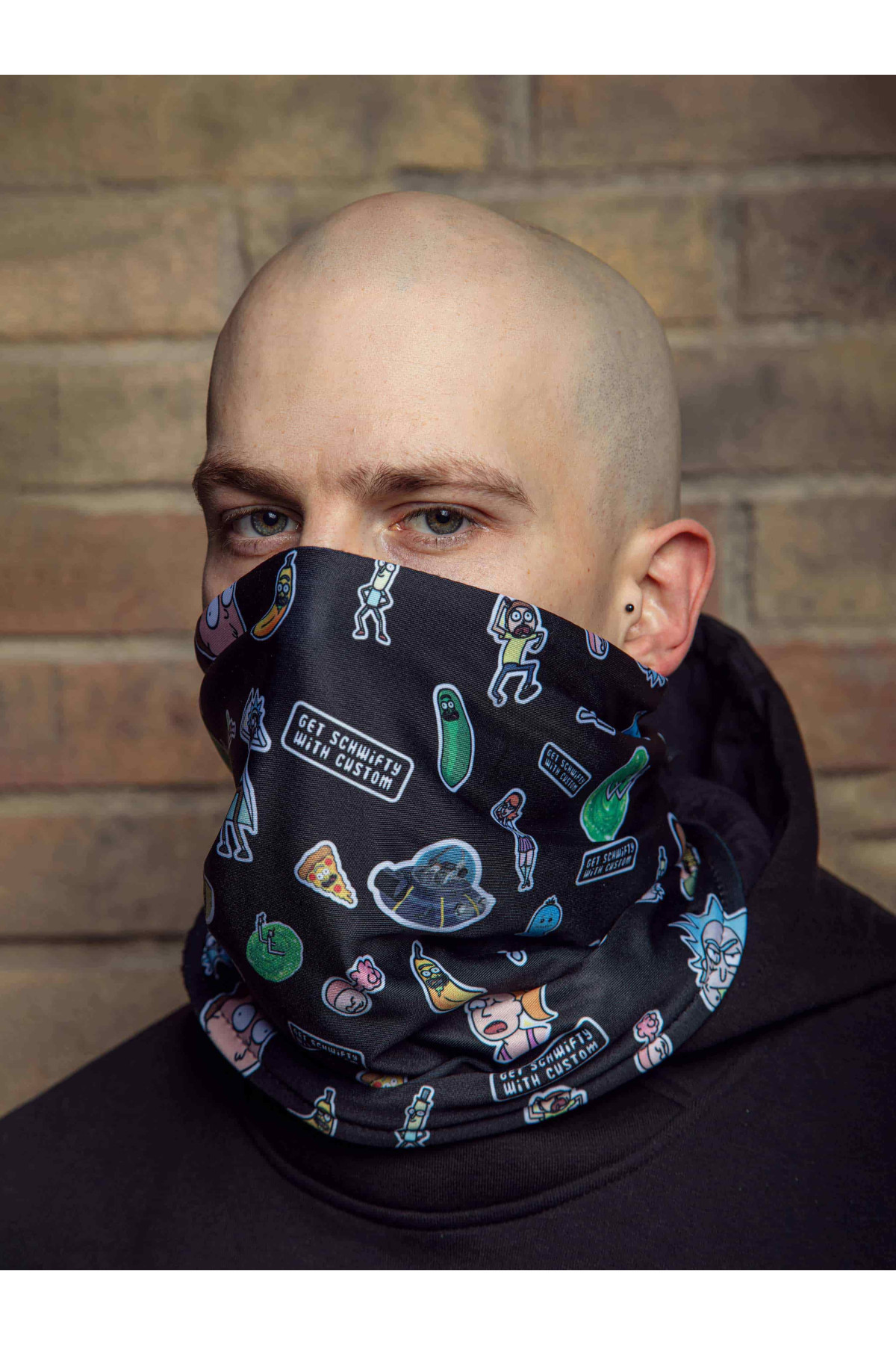 Баф Custom Wear Rick and Morty Black