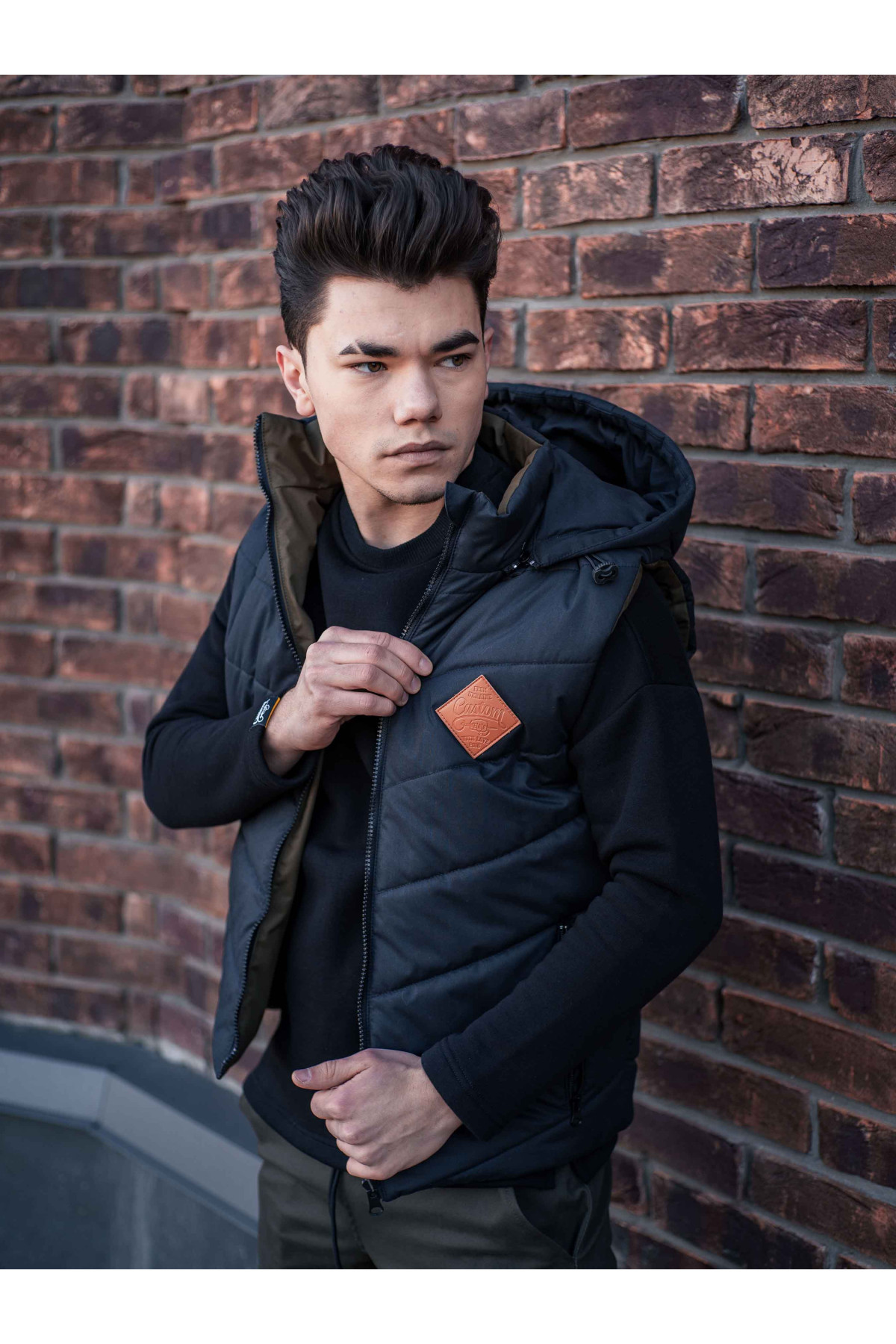 Жилетка двостороння Custom Wear Vest чорна, хакі