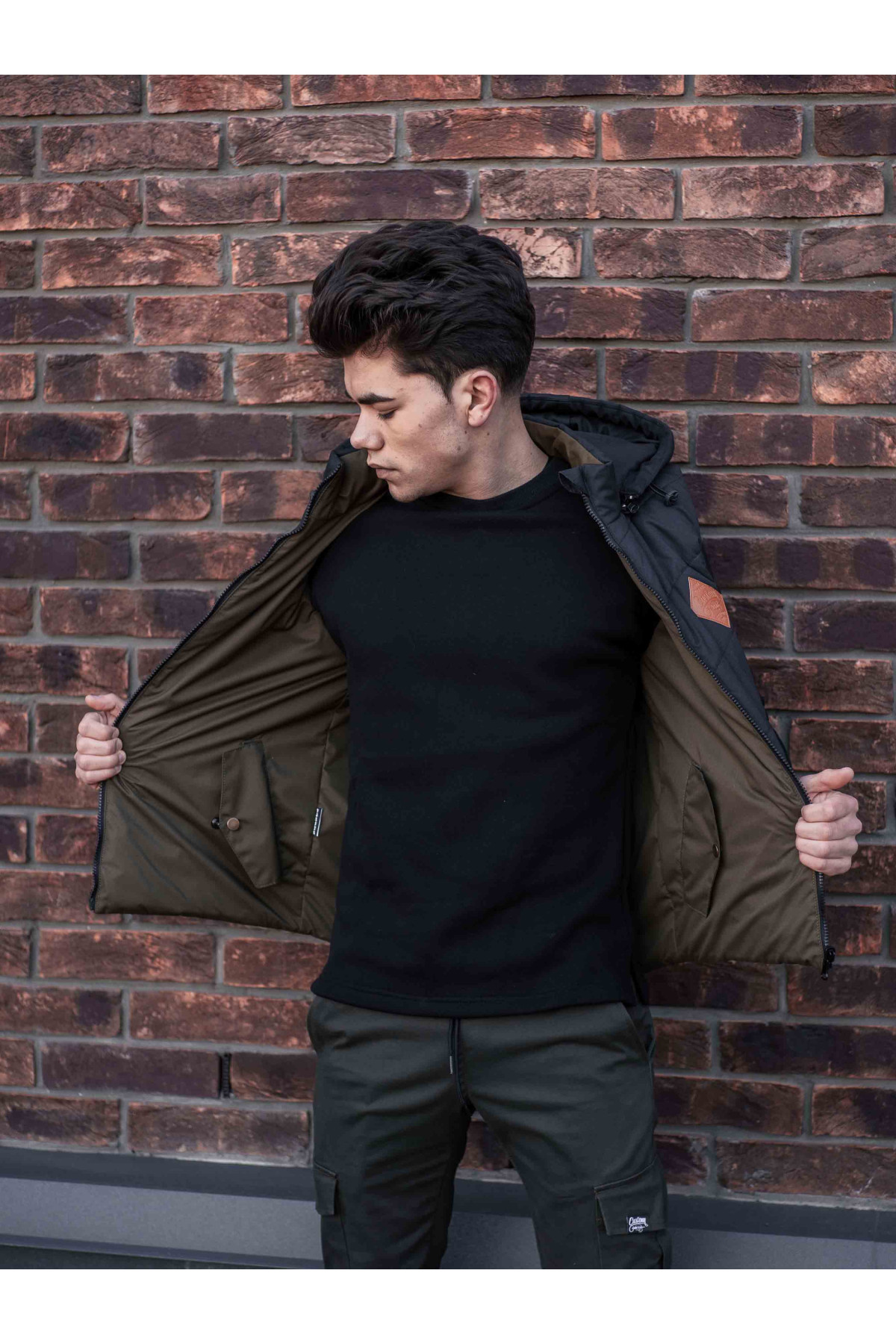 Жилетка двостороння Custom Wear Vest чорна, хакі