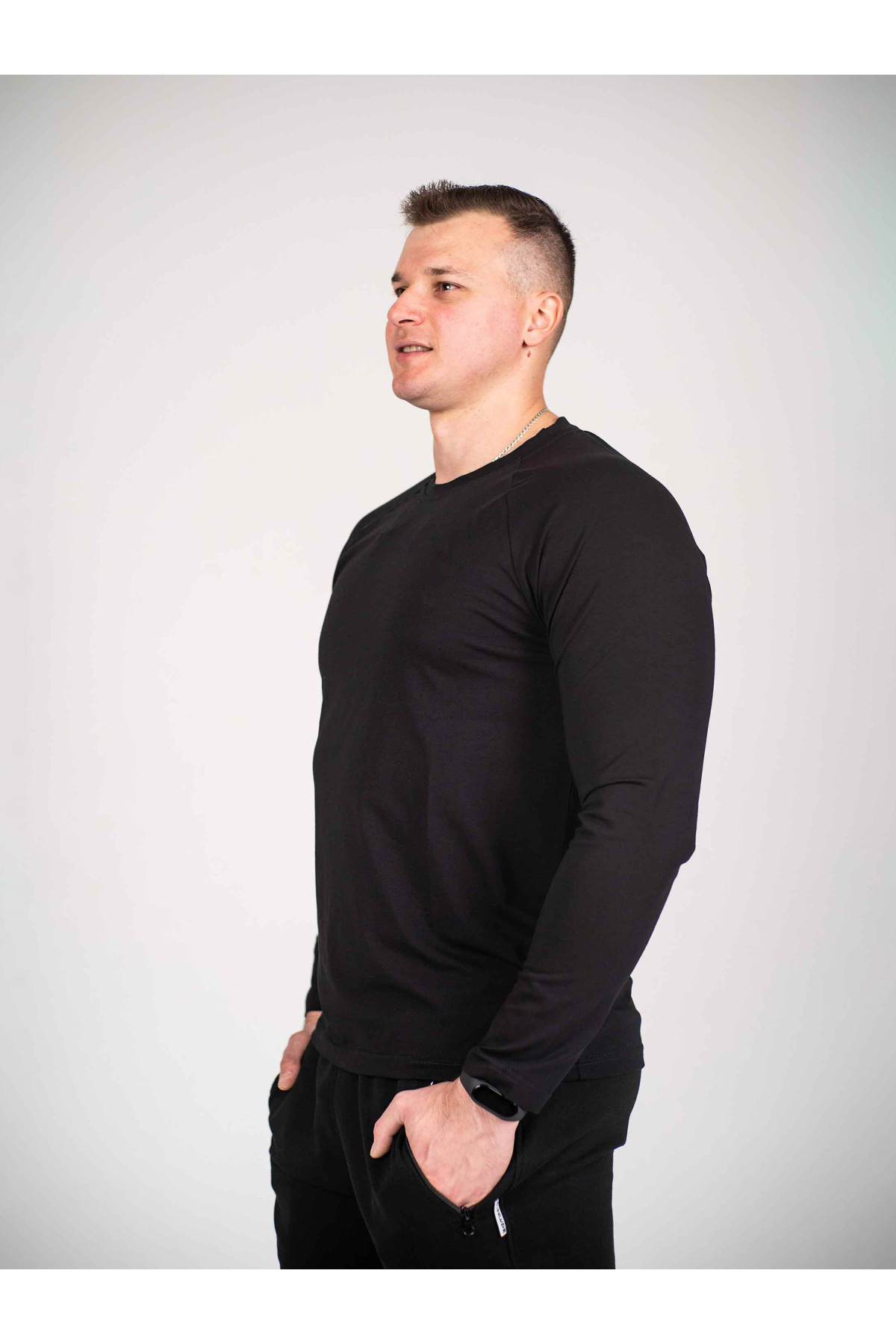 Футболка Лонгслів Custom Wear чорна